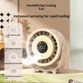Ventilatore da tavolo 2 in 1 Z6 con funzione umidificatore - Ricaricabile tramite USB - Beige
