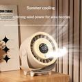 Ventilatore da tavolo 2 in 1 Z6 con funzione umidificatore - Ricaricabile tramite USB - Beige