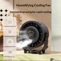 Ventilatore da tavolo 2 in 1 Z6 con funzione umidificatore - Ricaricabile tramite USB - Nero