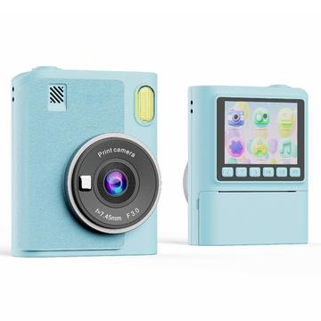 Fotocamera a stampa istantanea per bambini Z900 con filtri creativi, scheda di memoria da 32GB - Blu