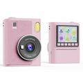 Fotocamera a stampa istantanea per bambini Z900 con filtri creativi, scheda di memoria da 32GB - Rosa