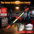 Lampada da lavoro magnetica COB ZJ-8905 - 400lm, ricaricabile tramite USB-C - Nero / Rosso