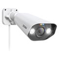 Telecamera di sicurezza aggiuntiva ZOSI da 5MP con alimentazione PoE, audio, luce e sirena - Bianca