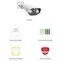 Telecamera di sicurezza aggiuntiva ZOSI da 5MP con alimentazione PoE, audio, luce e sirena - Bianca