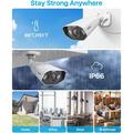 Telecamera di sicurezza aggiuntiva ZOSI da 5MP con alimentazione PoE, audio, luce e sirena - Bianca