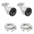 ZOSI C180 - Set da 2 telecamere di sicurezza 4K PoE con rilevamento persone/veicoli - Bianco
