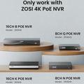 ZOSI C180 - Set da 2 telecamere di sicurezza 4K PoE con rilevamento persone/veicoli - Bianco