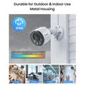 ZOSI C180 - Set da 2 telecamere di sicurezza 4K PoE con rilevamento persone/veicoli - Bianco