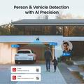 ZOSI C180 - Set da 2 telecamere di sicurezza 4K PoE con rilevamento persone/veicoli - Bianco