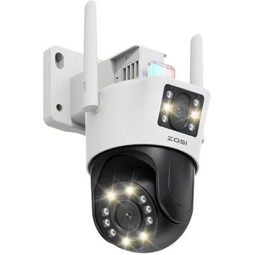 ZOSI C298SE Telecamera a doppio obiettivo da 6MP con AI Tracking, visione notturna a colori e audio bidirezionale