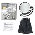 ZX75 Lente d\'ingrandimento pieghevole 3.5X con lente di vetro da 75 mm - Nero