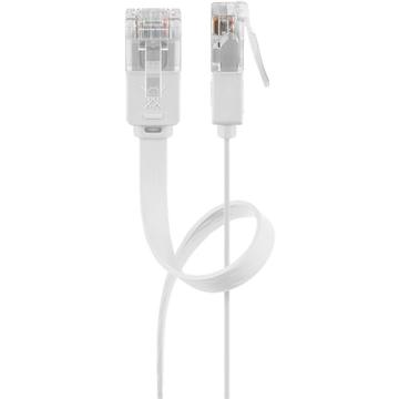 Cavo di Rete Piatto RJ45 U/UTP CAT 5e Goobay - 0.5m - Bianco