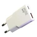 everActive SC-380Q Caricabatterie GaN Super Slim 30W con porte USB QC3.0 e USB-C PD - Bianco
