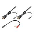 Goobay VGA con linea audio + adattatore RCA - 5m - Nero