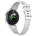 i222 Women\'s Smartwatch with 1.19" AMOLED Display (Open Box - Excellent) - Silver / White