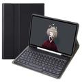 Custodia con tastiera Bluetooth per iPad 10.2" (2019/2020/2021) con tasti rotondi e alloggiamento per Apple Pencil - Layout USA - Nero