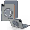 Custodia con tastiera magnetica retroilluminata per iPad 2022/2025/Air 11 2024/2025 TU3607 con supporto girevole a 360 - Grigio