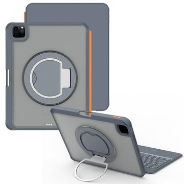 Custodia con tastiera magnetica retroilluminata per iPad 2022/2025/Air 11 2024/2025 TU3607 con supporto girevole a 360 - Grigio