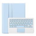 Custodia con tastiera Bluetooth per iPad 2022/2025 - Azzurra