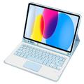 Custodia con tastiera Bluetooth per iPad 2022/2025 - Azzurra