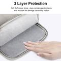 Custodia da trasporto con cerniera e tracolla Haweel HWL7018 per iPad 2022/2025 - Grigio chiaro
