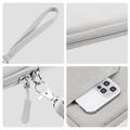 Custodia da trasporto con cerniera e tracolla Haweel HWL7018 per iPad 2022/2025 - Grigio chiaro