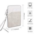 Custodia da trasporto con cerniera e tracolla Haweel HWL7018 per iPad 2022/2025 - Grigio chiaro
