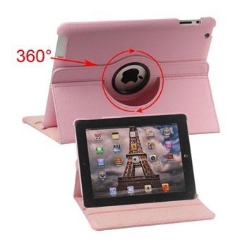 Custodia in Pelle Ruotabile per iPad 2, iPad 3, iPad 4 - Rosa