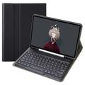 Custodia con tastiera Bluetooth per iPad 9.7" (2017/2018) con tasti rotondi e alloggiamento per Apple Pencil - Layout USA - Nero