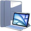 Smart Case rotante a 360 gradi per iPad Air 11 2024/2025/2026 con tastiera Bluetooth - Viola