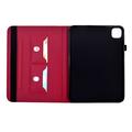 Custodia Butterfly Smart Folio per iPad Air 11 2026/iPad Pro 11 2022/iPad Air 2022 con scomparti per carte - Rosa shocking