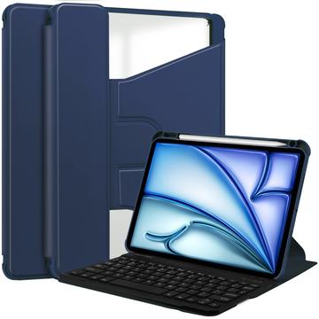 Custodia intelligente per iPad Air 13 2024/2025 con rotazione a 360 e tastiera Bluetooth
