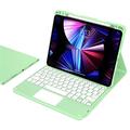 Custodia con tastiera Bluetooth per iPad Air 13 2026/2025/2024/iPad Pro 12.9 2022/2021/2020/2018 - Matcha verde