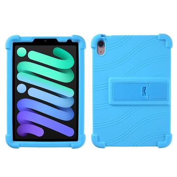 Custodia in silicone per iPad Mini 2021/2024 con supporto per il calcio - Blu
