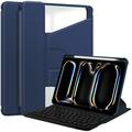 Custodia intelligente per iPad Pro 11 2024/2025 con rotazione a 360 e tastiera Bluetooth - Blu scuro