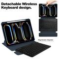 Custodia intelligente per iPad Pro 11 2024/2025 con rotazione a 360 e tastiera Bluetooth - Blu scuro