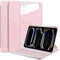 Custodia intelligente per iPad Pro 11 2024/2025 con rotazione a 360 gradi e tastiera Bluetooth - Rosa