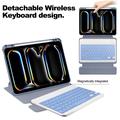 Smart Case rotante a 360 gradi per iPad Pro 11 2024/2025 con tastiera Bluetooth - Viola