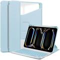 Custodia intelligente per iPad Pro 11 2024/2025 con rotazione a 360 e tastiera Bluetooth - Blu cielo