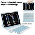 Custodia intelligente per iPad Pro 11 2024/2025 con rotazione a 360 e tastiera Bluetooth - Blu cielo