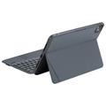 Custodia con tastiera magnetica in pelle per iPad Pro 11 2024/2025 K07 con touchpad - Nero