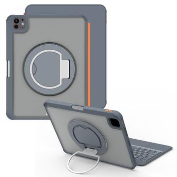 Custodia con tastiera magnetica retroilluminata per iPad Pro 11 2024/2025 TU3607P con supporto girevole a 360 - Grigio
