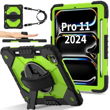 Custodia con Cinturino da Polso Heavy Duty 360 per iPad Pro 11 (2024) - Verde