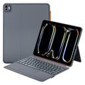 Custodia con tastiera magnetica in pelle per iPad Pro 13 2024/2025 K09 con touchpad - Nero