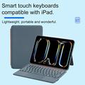 Custodia con tastiera magnetica in pelle per iPad Pro 13 2024/2025 K09 con touchpad - Nero