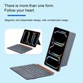 Custodia con tastiera magnetica in pelle per iPad Pro 13 2024/2025 K09 con touchpad - Nero