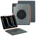 Custodia con tastiera magnetica retroilluminata per iPad Pro 13 2024/2025 TU3609P con supporto girevole a 360 - Nero