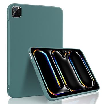 Custodia in Silicone Liquido per iPad Pro 13 (2024) - Verde Scuro