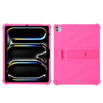 iPad Pro 13 (2025) Custodia in silicone con Kickstand - Rosa caldo