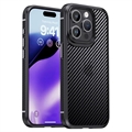 iPhone 15 Pro iPaky Hybrid Case - Carbon Fiber - Black